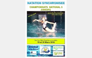 Championnat de natation synchronisée à Saint Brieuc ce weekend
