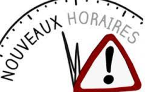 Changement horaire/lieu séances extérieures 