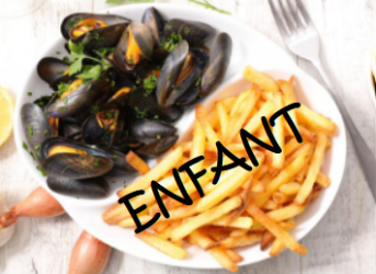 REPAS ENFANT MOULES FRITES