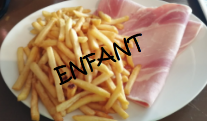 REPAS ENFANT JAMBON FRITES