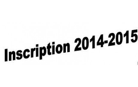 Inscriptions 2014-2015