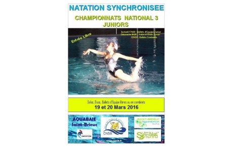Championnat de natation synchronisée à Saint Brieuc ce weekend