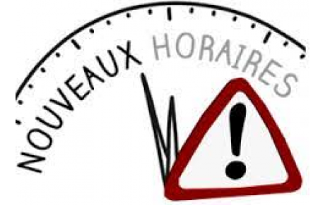 Changement horaire/lieu séances extérieures 